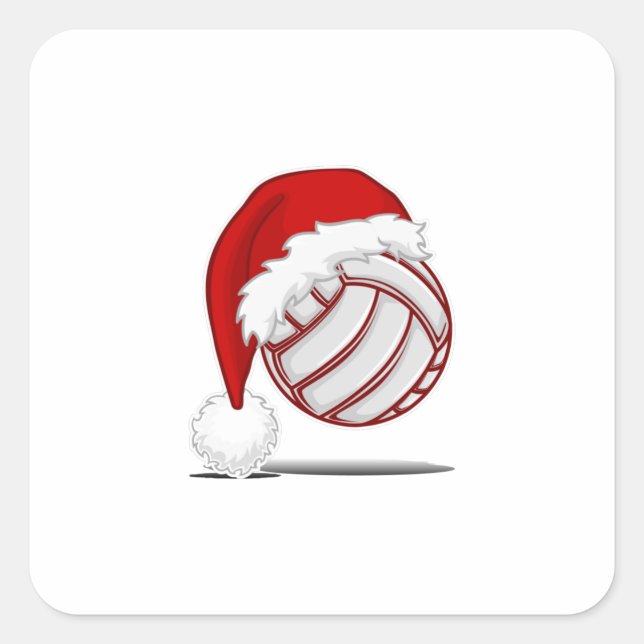 Adesivo Quadrado Volleyball players Fans Xmas outfit fun Christmas (Frente)
