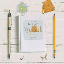 Adesivo Quadrado Voltar para Amigos da Escola