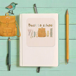 Adesivo Quadrado Voltar para Amigos da Escola