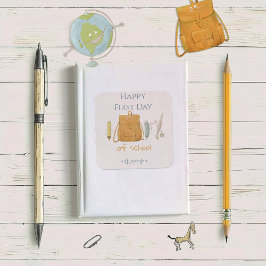 Adesivo Quadrado Voltar para Amigos da Escola