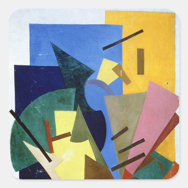 Adesivo Quadrado Voo de um avião, 1916 (Frente)