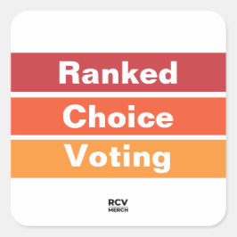 Adesivo Quadrado Votação por Escolha Classificada 3 Listras