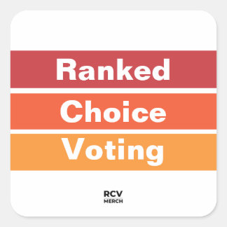 Adesivo Quadrado Votação por Escolha Classificada 3 Listras