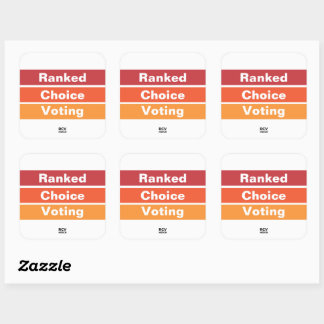 Adesivo Quadrado Votação por Escolha Classificada 3 Listras