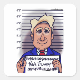 Adesivo Quadrado Votar Trump