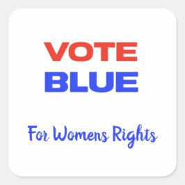 Adesivo Quadrado Votos Azuis nos Estados Unidos Azul Vermelho Polít