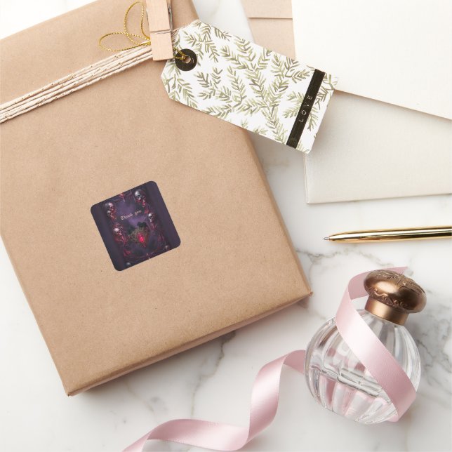 Adesivo Quadrado Vows Beyond the Veil – Gothic Wedding Art  (Presentear)