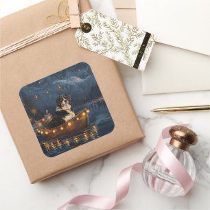 Adesivo Quadrado Voz Festiva da Grande Montanha da Suíça