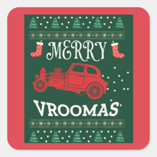Adesivo Quadrado VROOMAS felizes - SUÉCIA DE NATAL