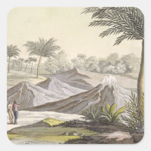 Adesivo Quadrado Vulcão de Ario di Turbaco perto de Cartagena,