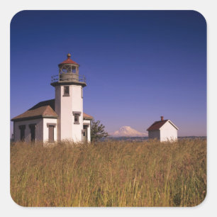 Adesivo Quadrado WA, Ilha Maury, Farol Point Robinson,