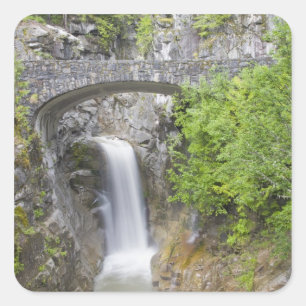 Adesivo Quadrado WA, Parque Nacional Mount Rainier, Christine Falls