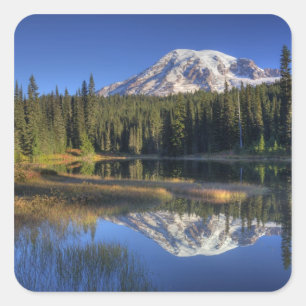 Adesivo Quadrado WA, Parque Nacional Mt. Rainier, Mt. Rainier