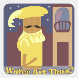 Adesivo Quadrado Wafer Cookie Cheeky Dizendo