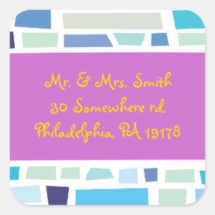 Adesivo Quadrado Wailing Wall Israel Bar Bat Mitzvah Pré-Endereçado