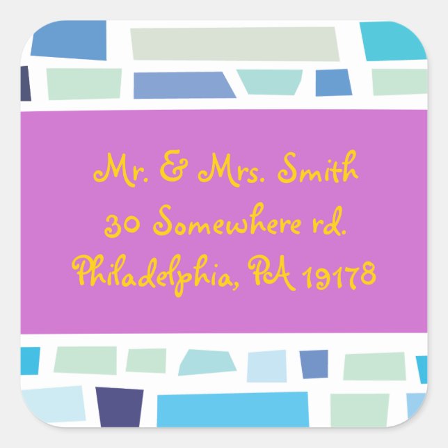 Adesivo Quadrado Wailing Wall Israel Bar Bat Mitzvah Pré-Endereçado (Frente)