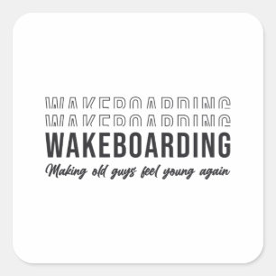 Adesivo Quadrado Wakeboard Wakeboard Fazer Caras antigas se sentire