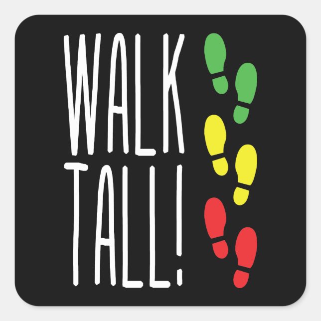 Adesivo Quadrado Walk Tall (Frente)