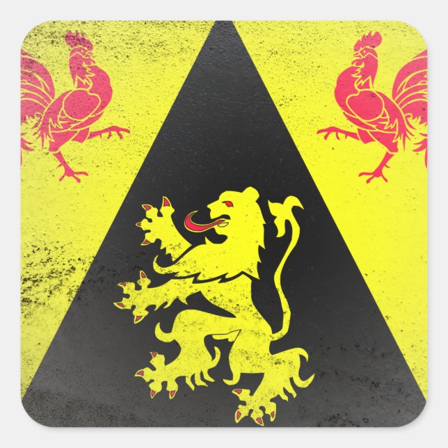 Adesivo Quadrado Walloon Brabant (Frente)