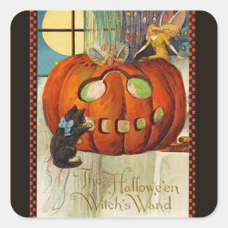Adesivo Quadrado Wand Halloween da bruxa