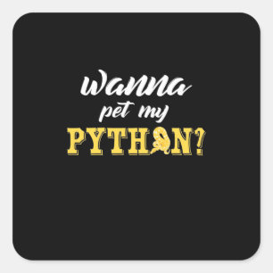 Adesivo Quadrado Wanna Pet My Python
