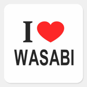 ADESIVO QUADRADO ❤️ WASABI, AMO WASABI, OUVI WASABI
