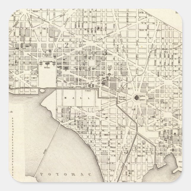 Adesivo Quadrado Washington (Frente)