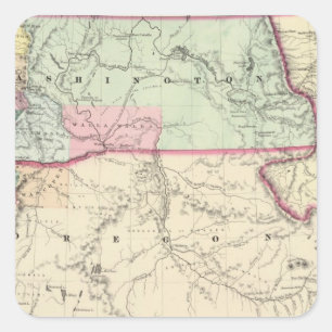 Adesivo Quadrado Washington e Oregon