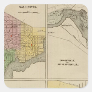Adesivo Quadrado Washington Louisville e Jeffersonville