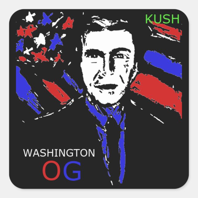 ADESIVO QUADRADO WASHINGTON OG KUSH (Frente)