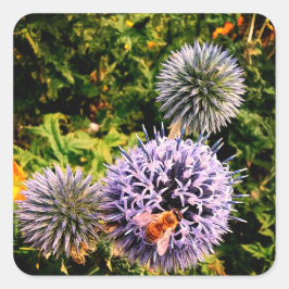 Adesivo Quadrado Wasp , em flores azuis