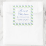 Adesivo Quadrado Watercolor Christmas Garland Bedford Stockings<br><div class="desc">Watercolor Christmas Garland Bedford Stockings Square Sticker. Este belo paletó de Natal apresenta a aquarela de Natal com arcos brancos e meias de Bedford. É perfeito se você está procurando adesivos clássicos,  sulistas,  de Natal do milênio. Mensagem-me para quaisquer ajustes ou itens de correspondência necessários :)</div>