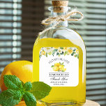 Adesivo Quadrado Watercolor Floral Lemons Limoncello Wedes<br><div class="desc">Elegante Aquarela Amarelo Verde Floral Limões Casamento Limoncello Homemade Limoncello Obrigado Pinheiros</div>