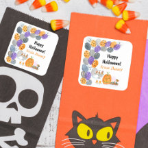 Watercolor Happy Halloween Festa de Figurino