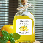 Adesivo Quadrado Watercolor Lemons Limoncello Wedding<br><div class="desc">Casamento De Limões Limoncello De Aquarela Elegante Obrigado Stickers</div>