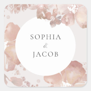 Adesivo Quadrado Watercolor Romance Square Sticker