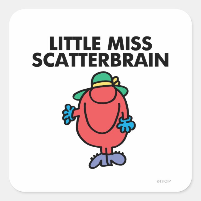 Adesivo Quadrado Waving Little Miss Scatterbrain (Frente)