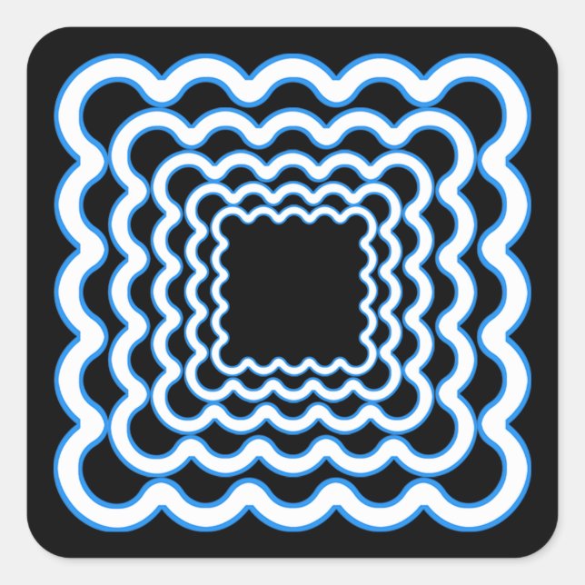 Adesivo Quadrado Wavy Frames Sticker (Frente)