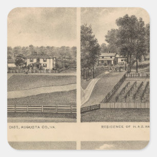 Adesivo Quadrado Waynesboro, Augusta County