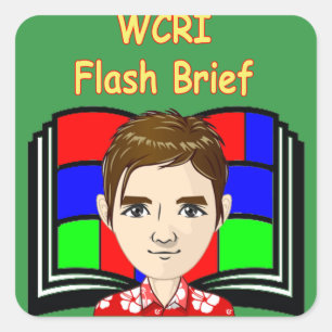 Adesivo Quadrado WCRI Flash Briefs Sticker