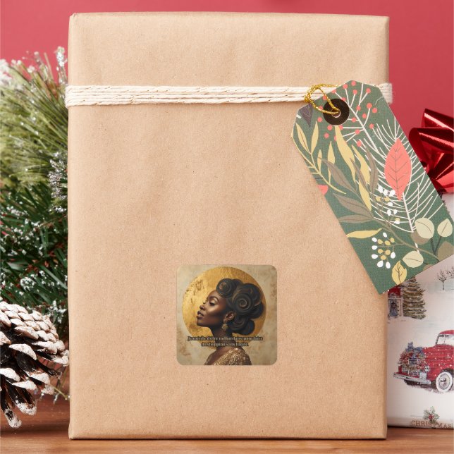 Adesivo Quadrado Wealth and Luxury Mindset Inspirational Print (Feriado)