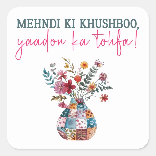 Adesivo Quadrado wedding gift bag (Frente)