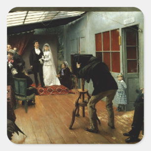 Adesivo Quadrado Wedding no fotógrafo, 1878-9