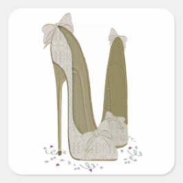 Adesivo Quadrado Wedding Stiletto Calçados Art