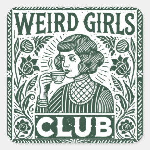 Adesivo Quadrado Weird Girls Club