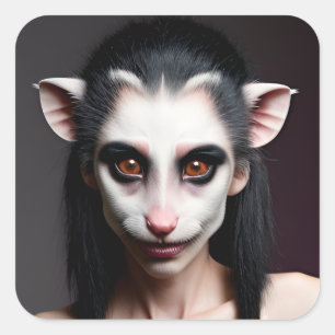 Adesivo Quadrado Weird Ogambm Girl
