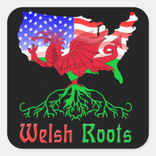 Adesivo Quadrado Welsh Roots Stickers