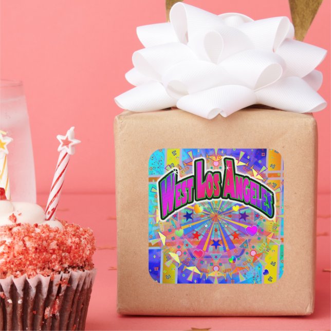 Adesivo Quadrado West Los Angeles Cosmic Unity Sticker (Festa)