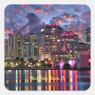 Adesivo Quadrado West Palm Beach, Florida