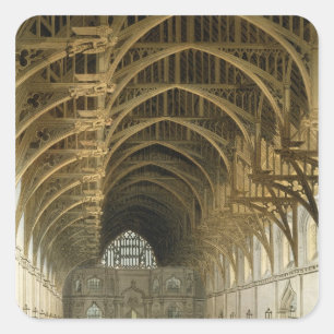 Adesivo Quadrado Westminster Hall, gravado por J. Bluck pub